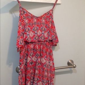 Child's Patterned Ruffle Dress - Large